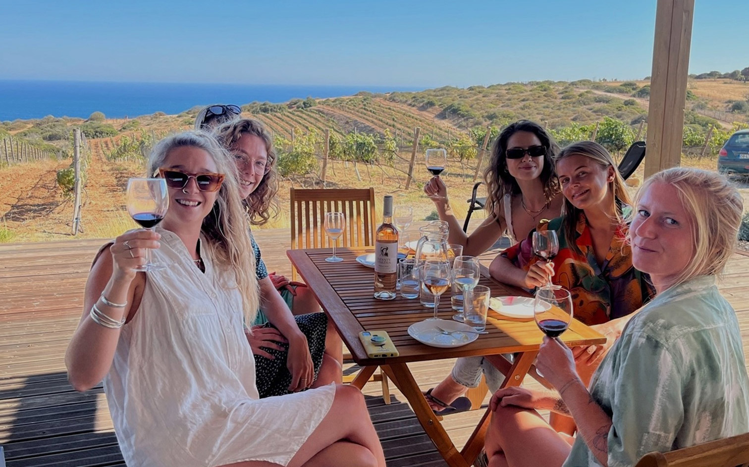 A Group Of Ladies Wine Tasting